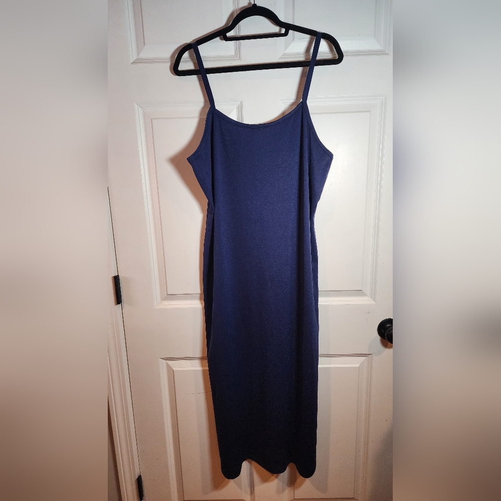California Concepts Dark Blue Lightweight Sleeveless Midi Dress Size 18/20